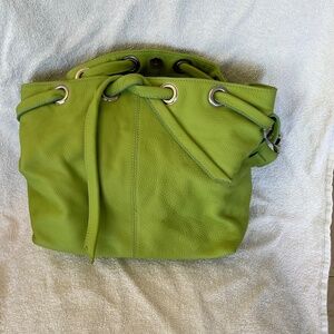 Cuoieria Fiorentina Pebbled Italian Leather Three-Section Bag